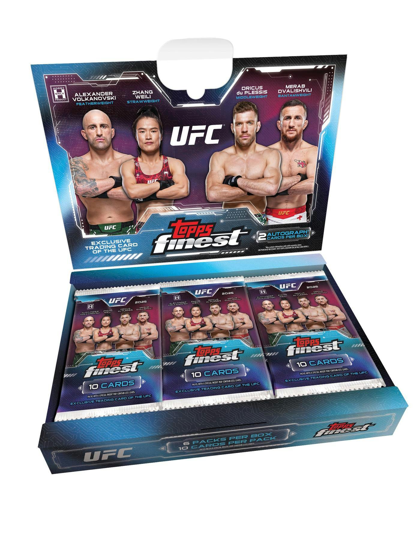 2025 Topps UFC Finest Hobby Box (2 Autos) MMA - Trading Cards