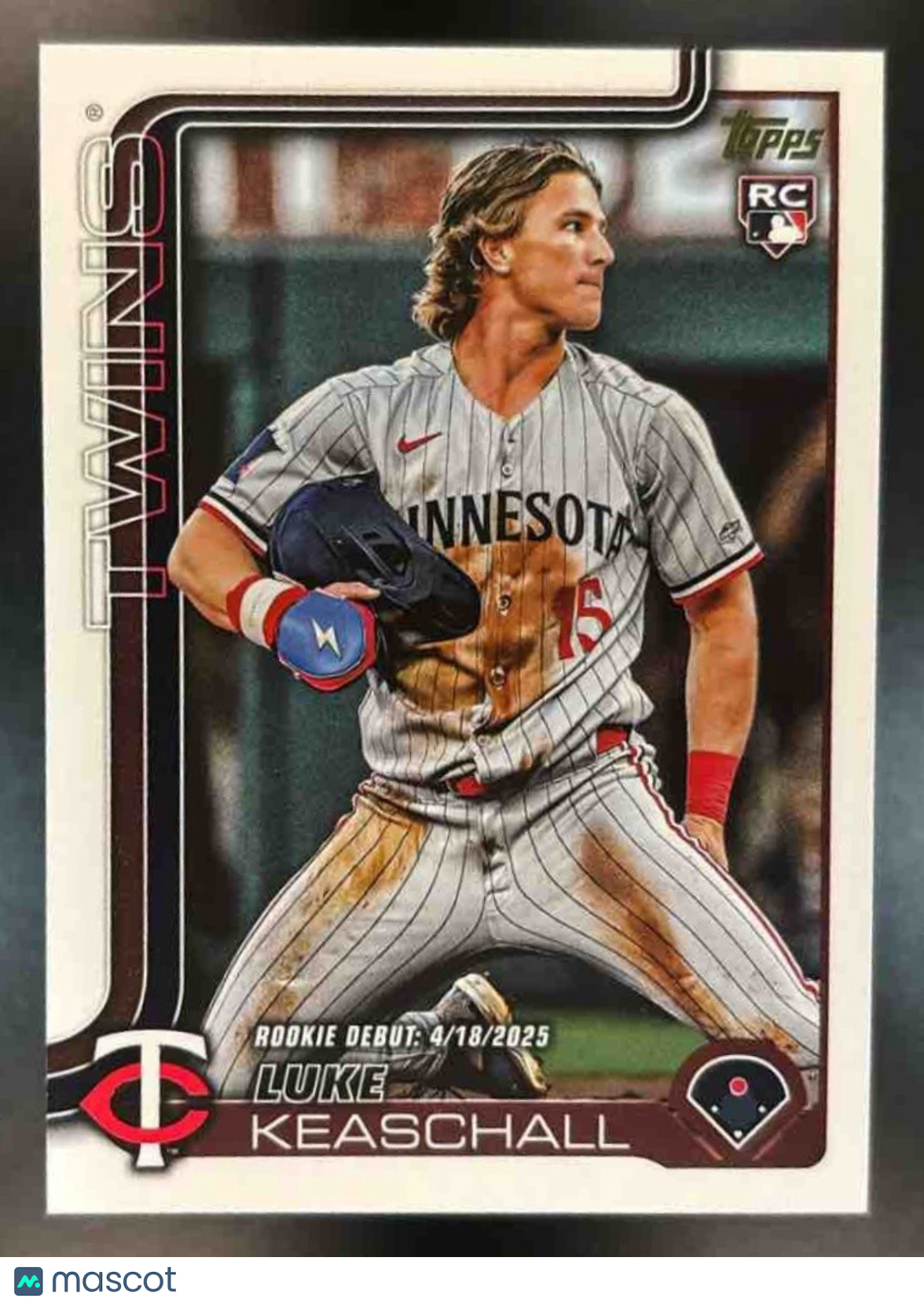 2025 Topps Update Luke Keaschall Golden Mirror Image Variation #US342 RC Twins - Sports Cards