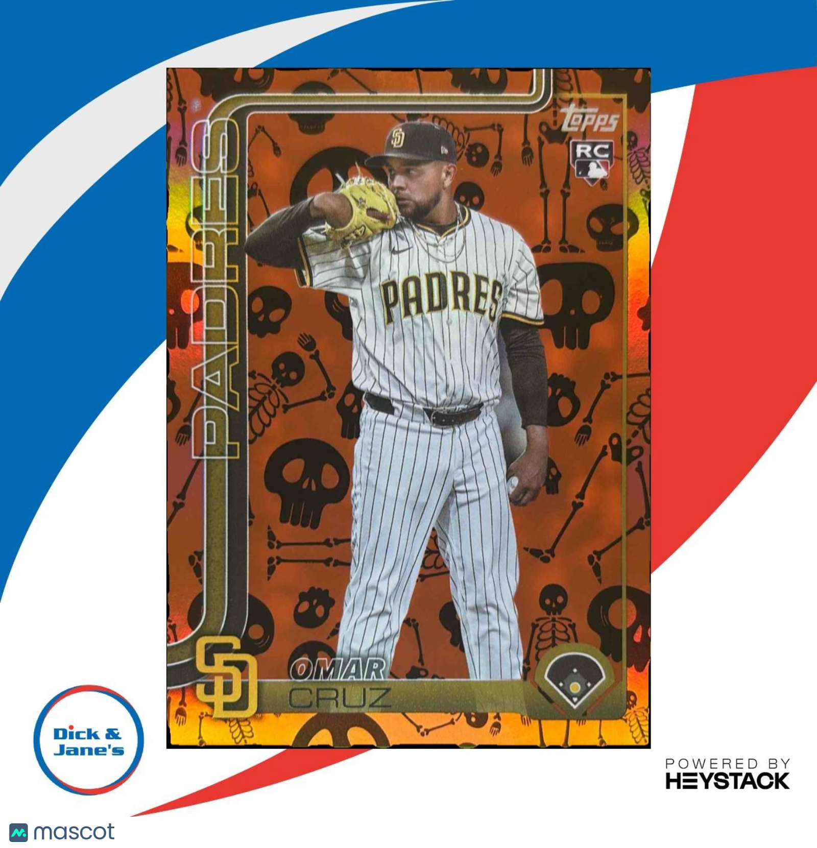 2025 Topps Update Omar Cruz Holiday Mummy 9/50 #US90 RC San Diego Padres - Sports Cards