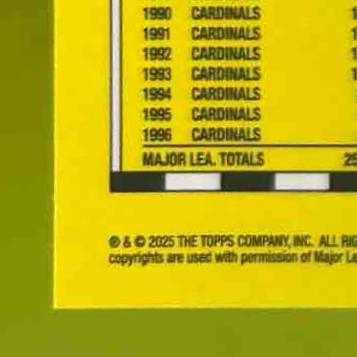 2025 Topps Update Ozzie Smith Silver Pack 1990 Chrome Gold Mojo /50 Cardinals - Sports Cards