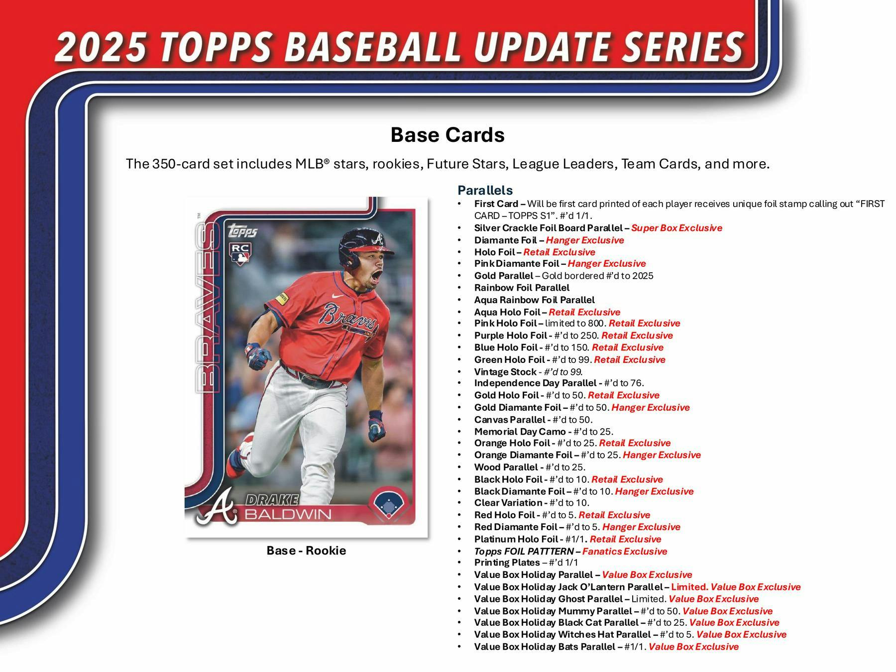 2025 Topps Update Series Baseball 7-Pack Blaster Box - MLB Hobby Box
