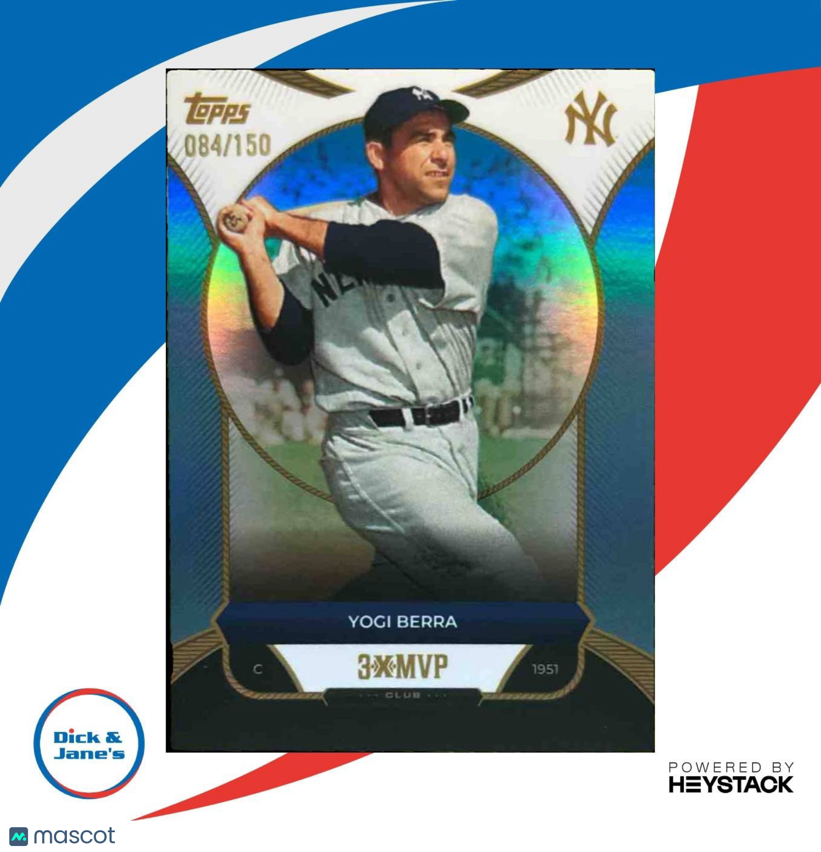 2025 Topps Welcome to the Club: 3-X MVP Yogi Berra (1951) Blue /150 Yankees - Sports Cards