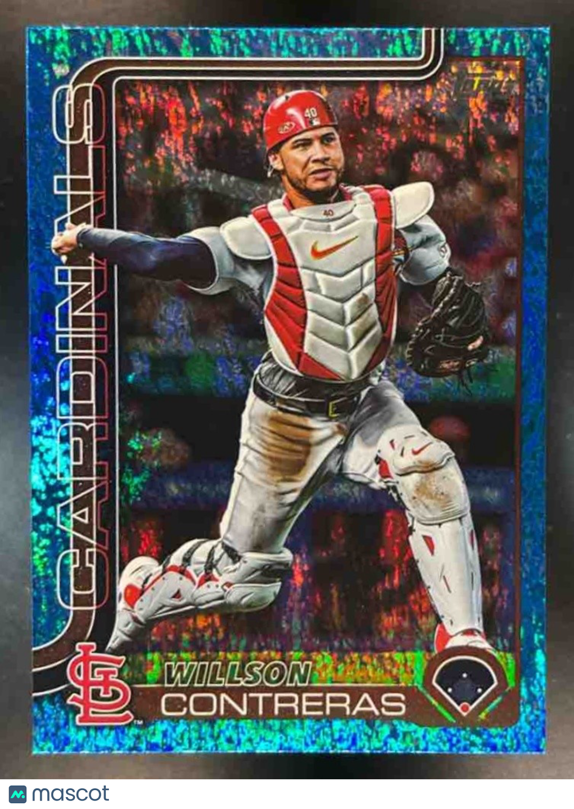2025 Topps Willson Contreras Blue Holo Foil /150 #472 St. Louis Cardinals - Sports Cards
