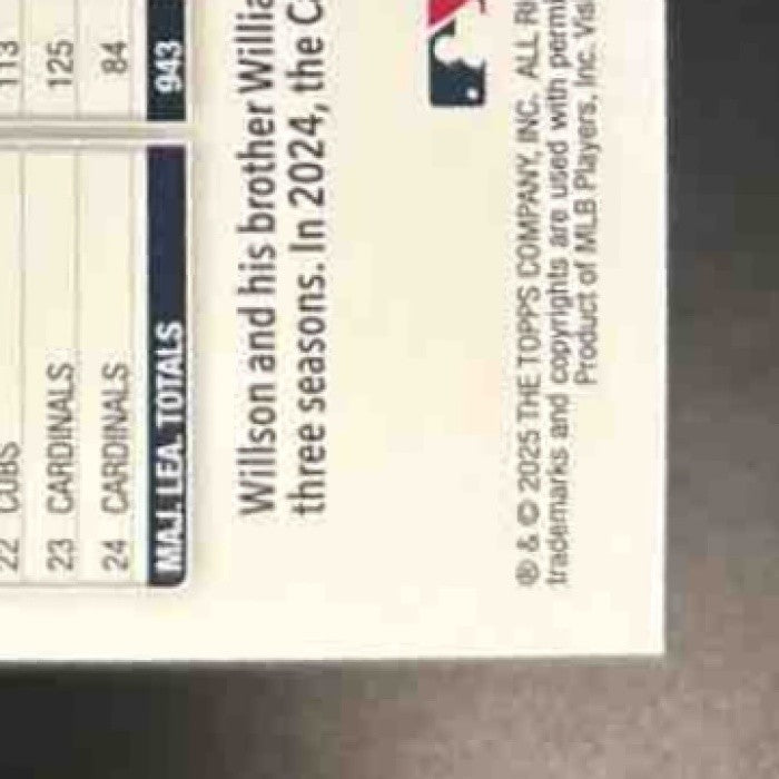 2025 Topps Willson Contreras Blue Holo Foil /150 #472 St. Louis Cardinals - Sports Cards