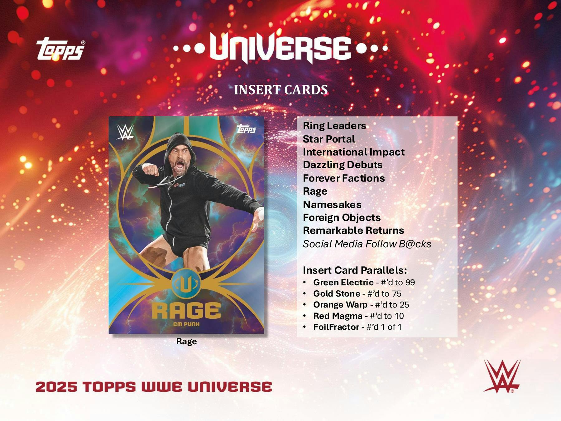 2025 Topps WWE Universe Wrestling Hobby Box (2 Autos / 1 Relic) - Hobby Box