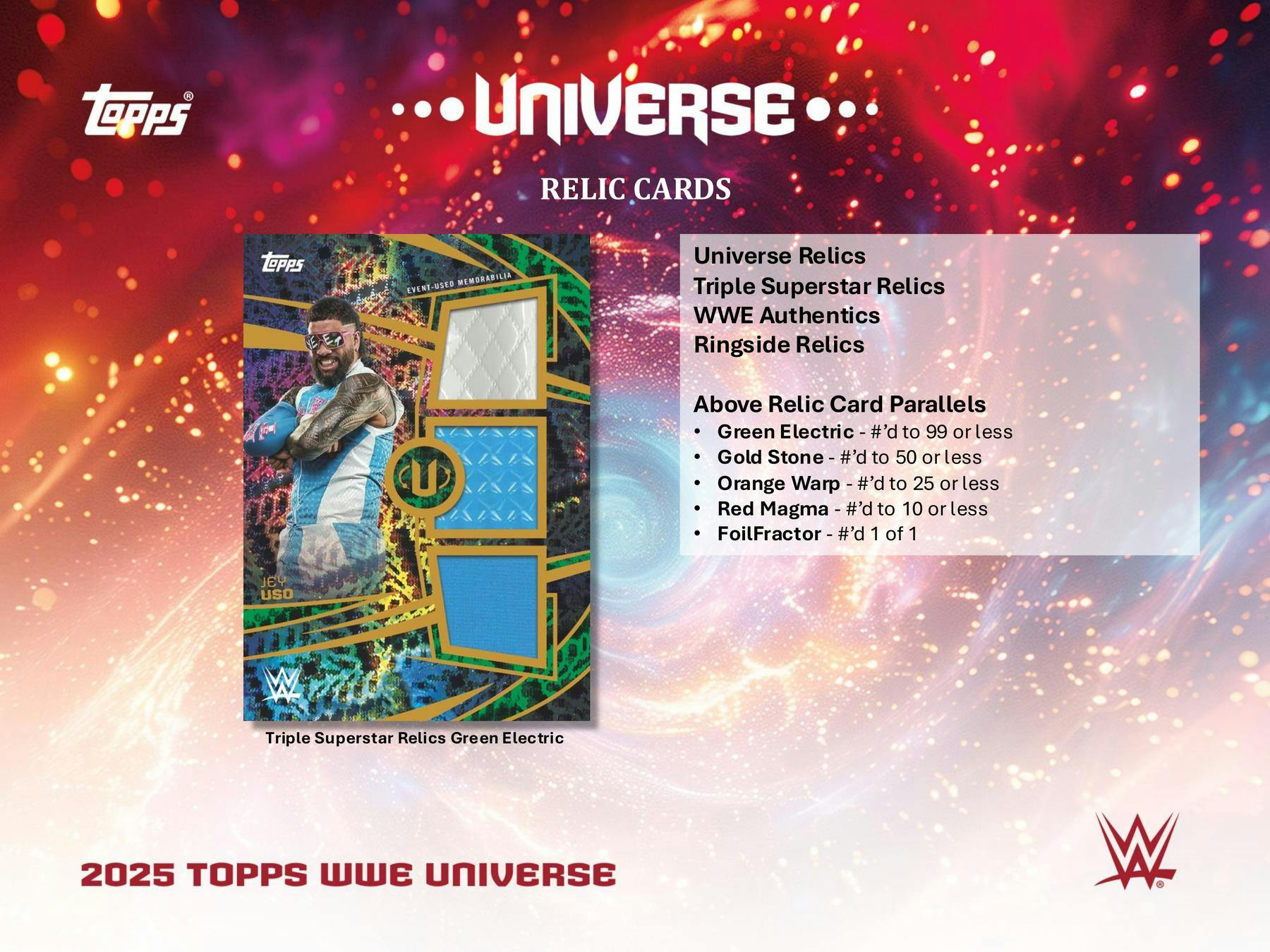 2025 Topps WWE Universe Wrestling Hobby Box (2 Autos / 1 Relic) - Hobby Box