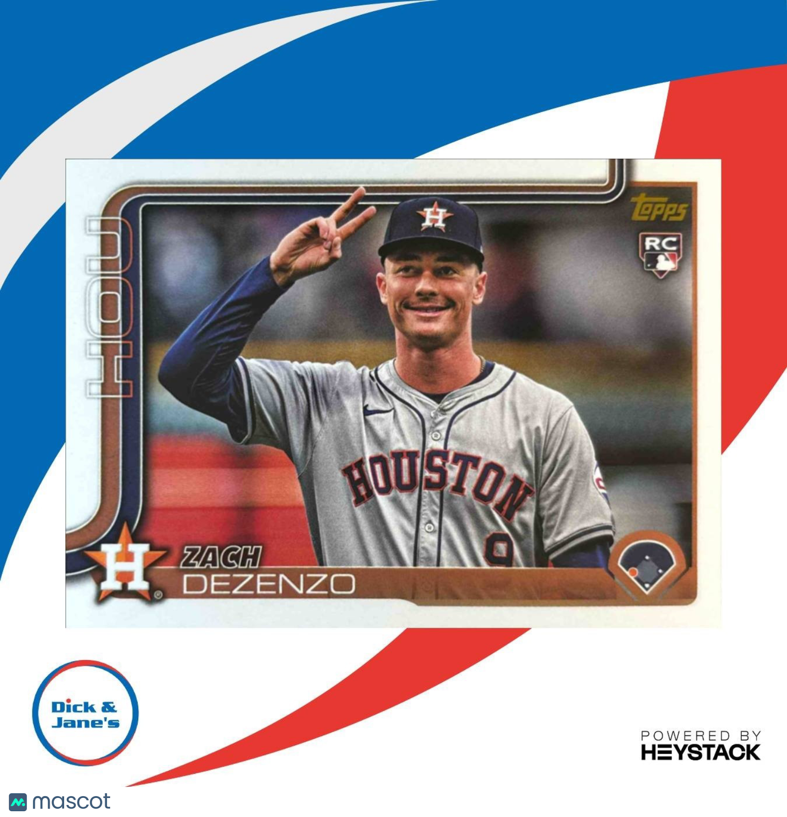 2025 Topps Zach Dezenzo Golden Mirror Variation SSP #89 RC Houston Astros - Sports Cards