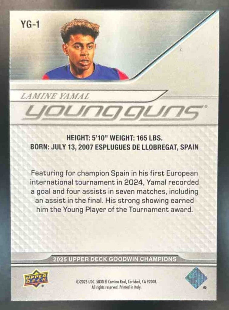 2025 Upper Deck Goodwin Champions Lamine Yamal Young Guns #YG-1 - Sports Cards