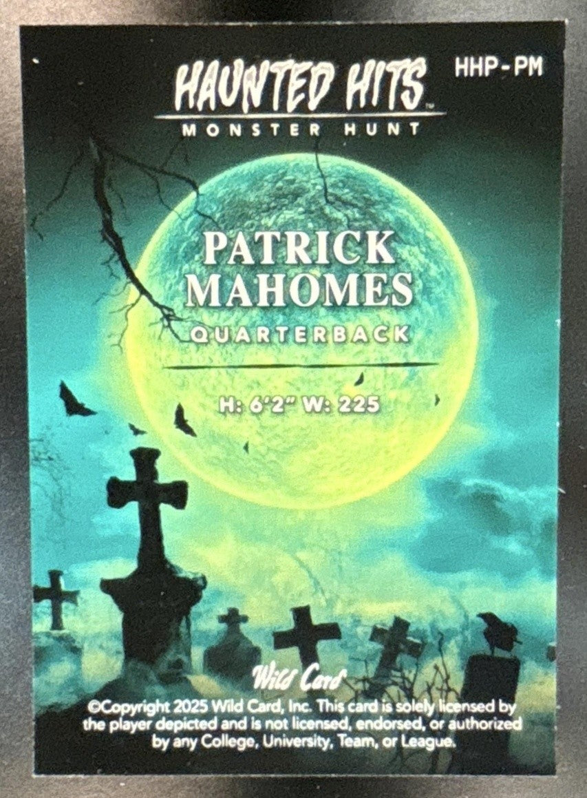 2025 Wild Card Haunted Hits Monster Hunt Patrick Mahomes /4 - Sports Cards
