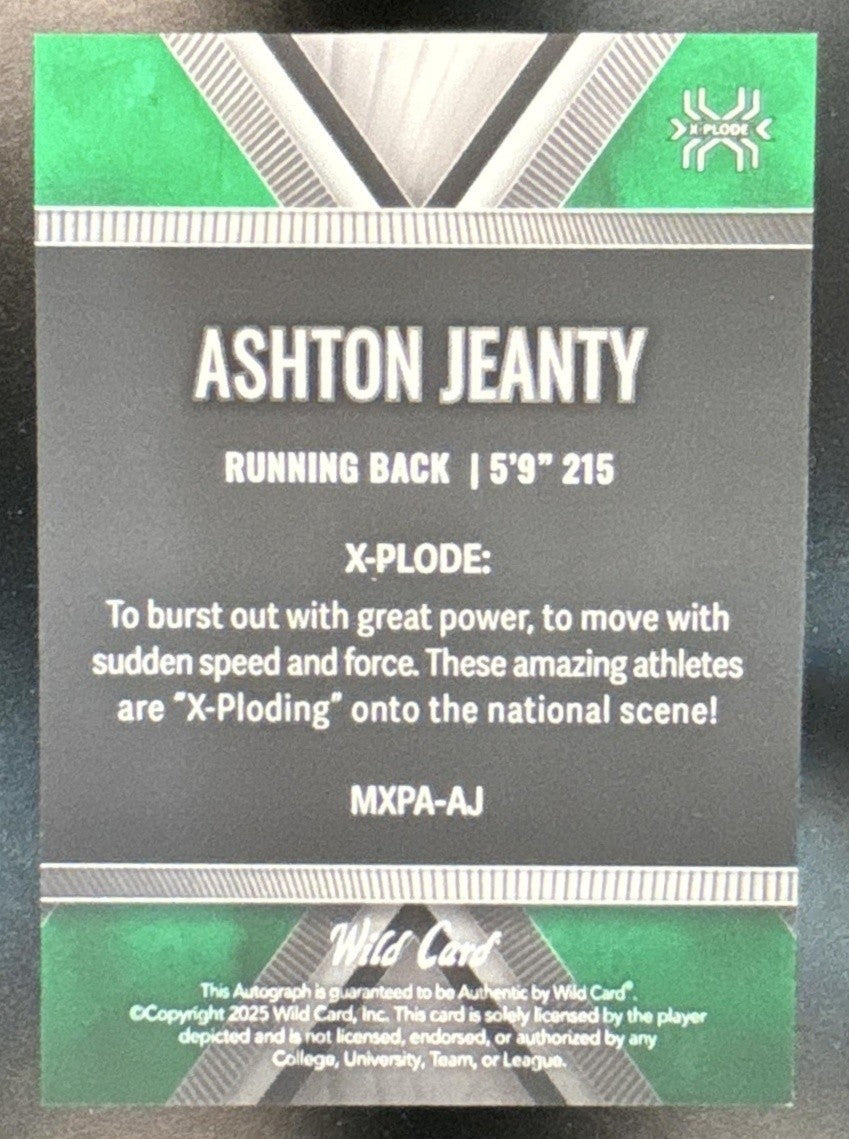 2025 Wild Card Matte X-Plode (rookie) Auto Ashton Jeanty /3 - Sports Cards