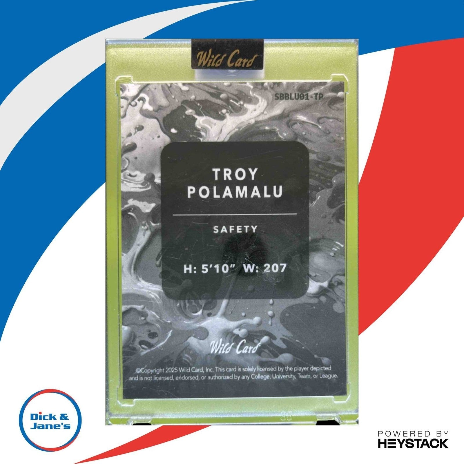2025 Wild Card SPLAT Troy Polamalu /8 Blue - Steelers - Sports Cards