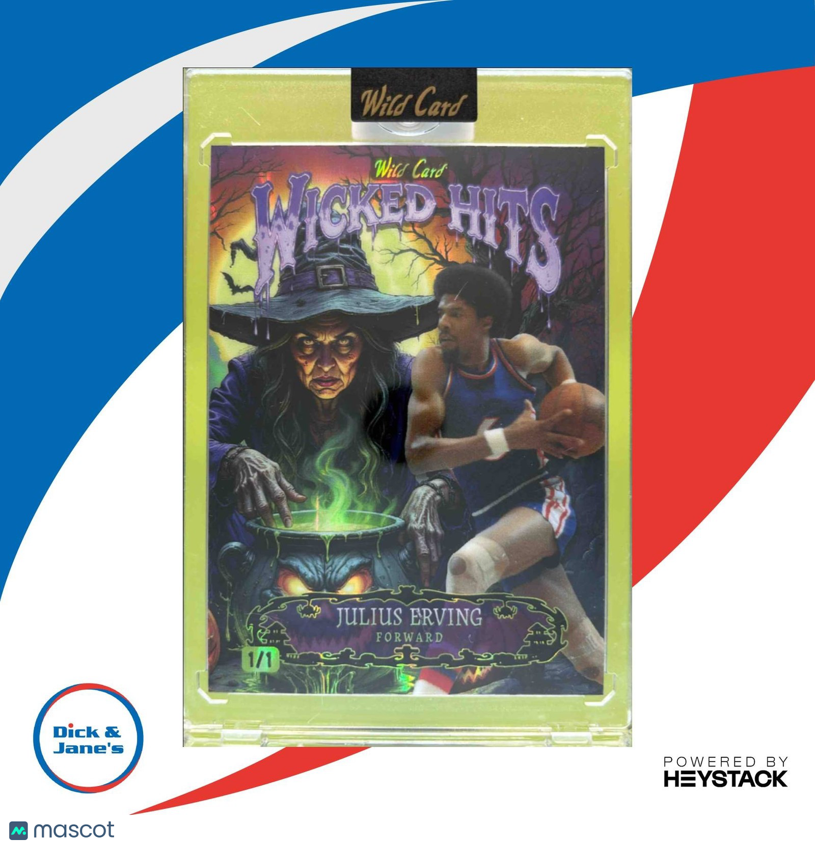 2025 Wild Card Wicked Hits Julius Erving 1/1 - Sports Cards