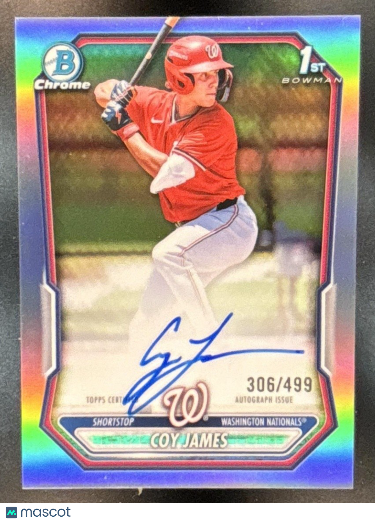 2026 Bowman Coy James Chrome Auto Refractor /499 #CPA-CJ 1st Prospect Nationals - Sports Cards