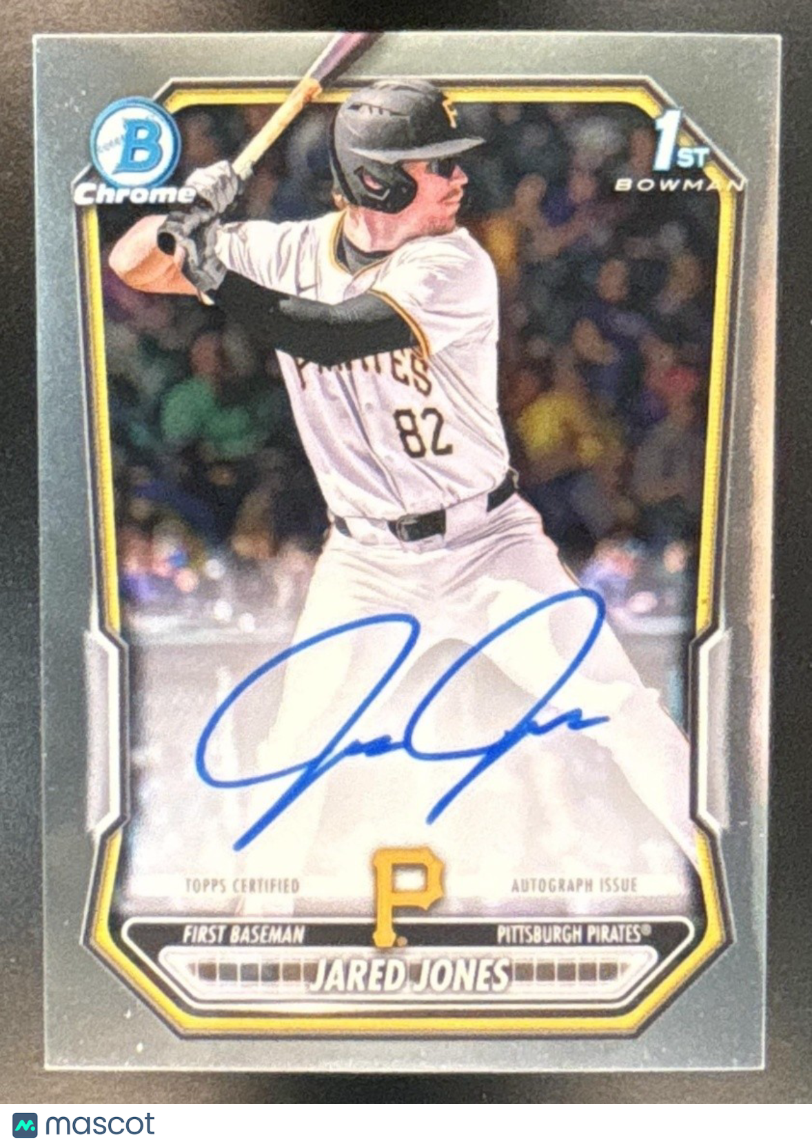 2026 Bowman Jared Jones Chrome Auto #CPA-JJ 1st Prospect Pittsburgh Pirates - Sports Cards