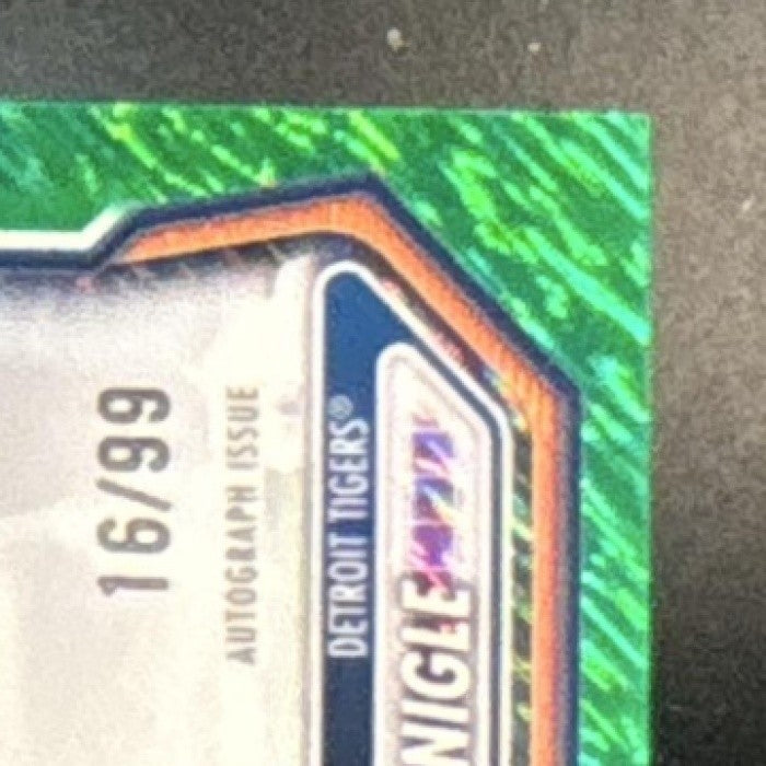 2026 Bowman Kevin McGonigle Chrome Prospect Auto Green Shimmer /99 Tigers - Sports Cards