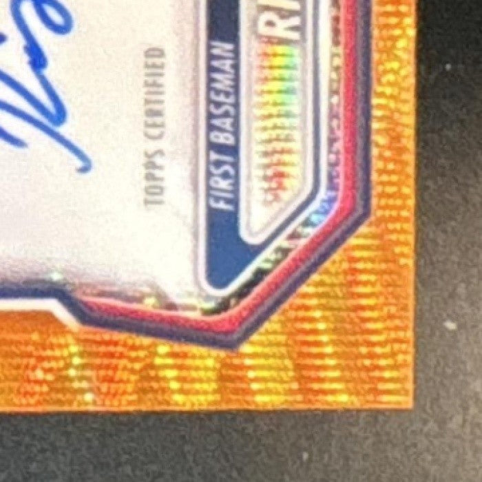2026 Bowman Riley Nelson Chrome Auto Orange Wave /25 1st Prospect Guardians - Sports Cards