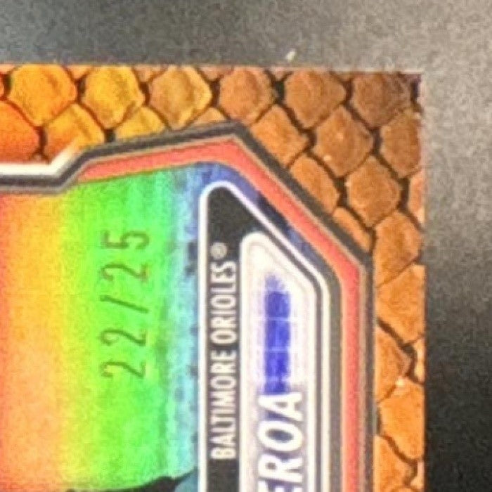2026 Bowman Victor Figueroa Chrome Reptilian Orange /25 #BCP-117 1st Prospect - Sports Cards