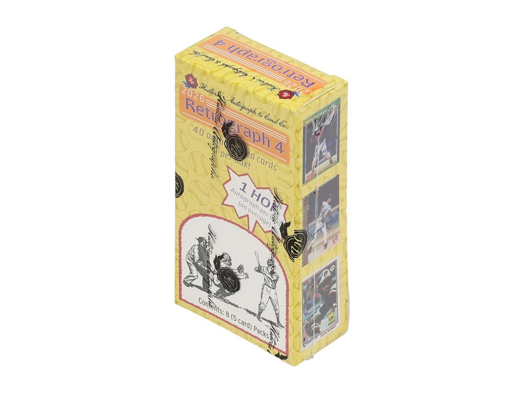 2026 Historic Autographs Retrograph 4 Baseball Hobby Box (40 Autographs including 1 HOF Auto) - Hobby Box