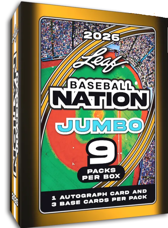 2026 Leaf Baseball Nation Hobby Jumbo Box (9 Autos) (Copy) - MLB Hobby Box