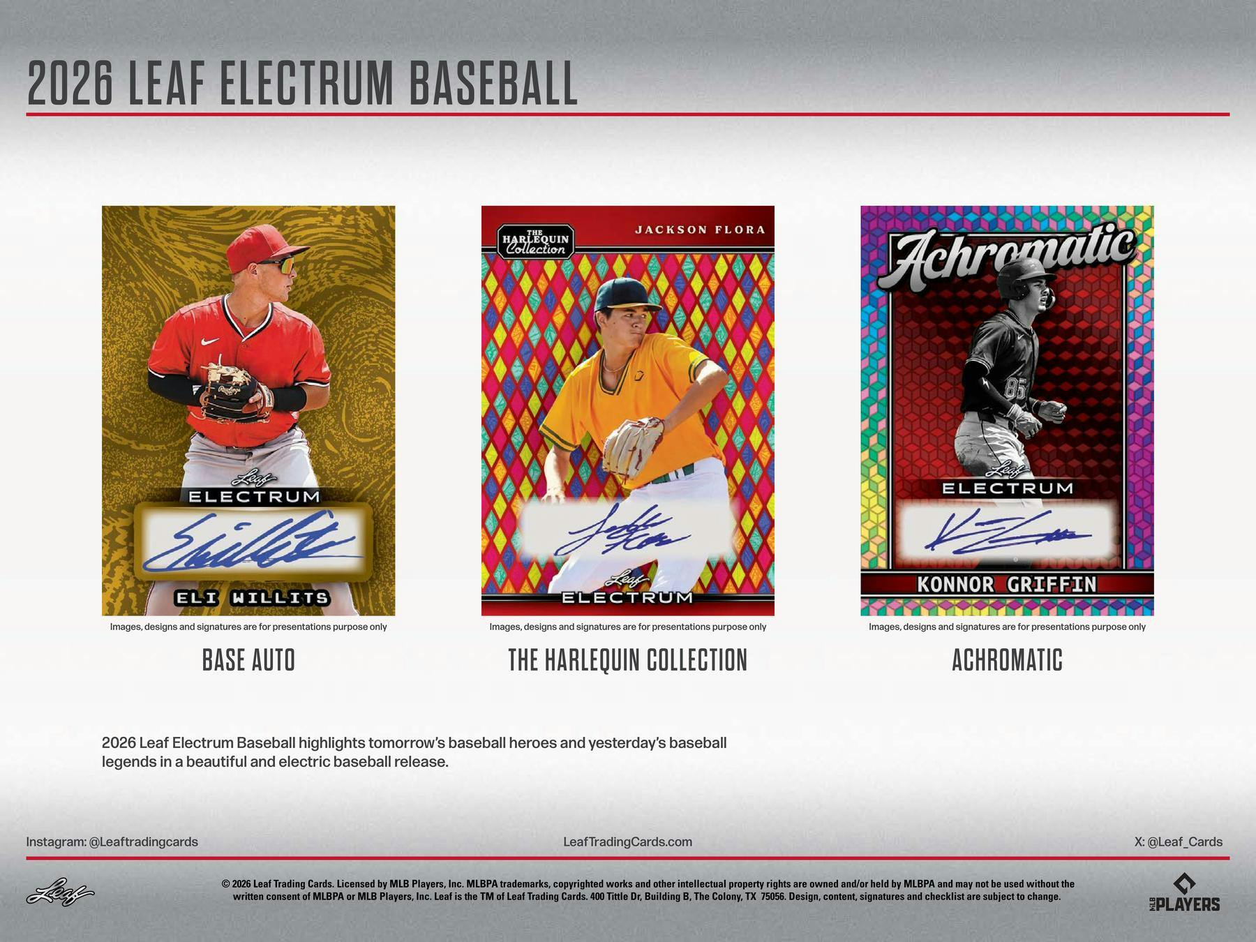 2026 Leaf Electrum Baseball Hobby Box (6 Autos) - MLB Hobby Box