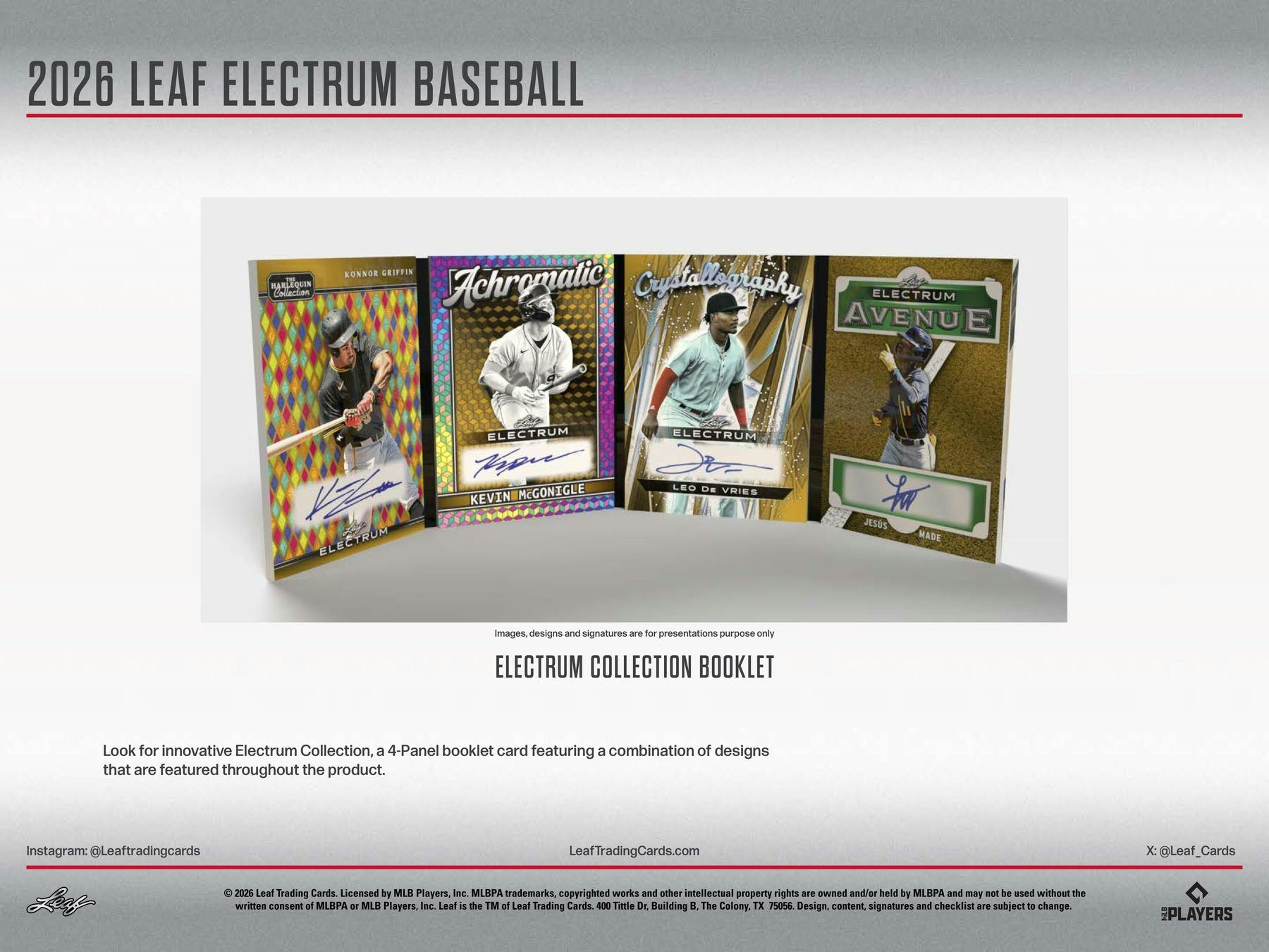 2026 Leaf Electrum Baseball Hobby Super Mega Box (8 Autos + 2 Bonus Autos) - MLB Hobby Box
