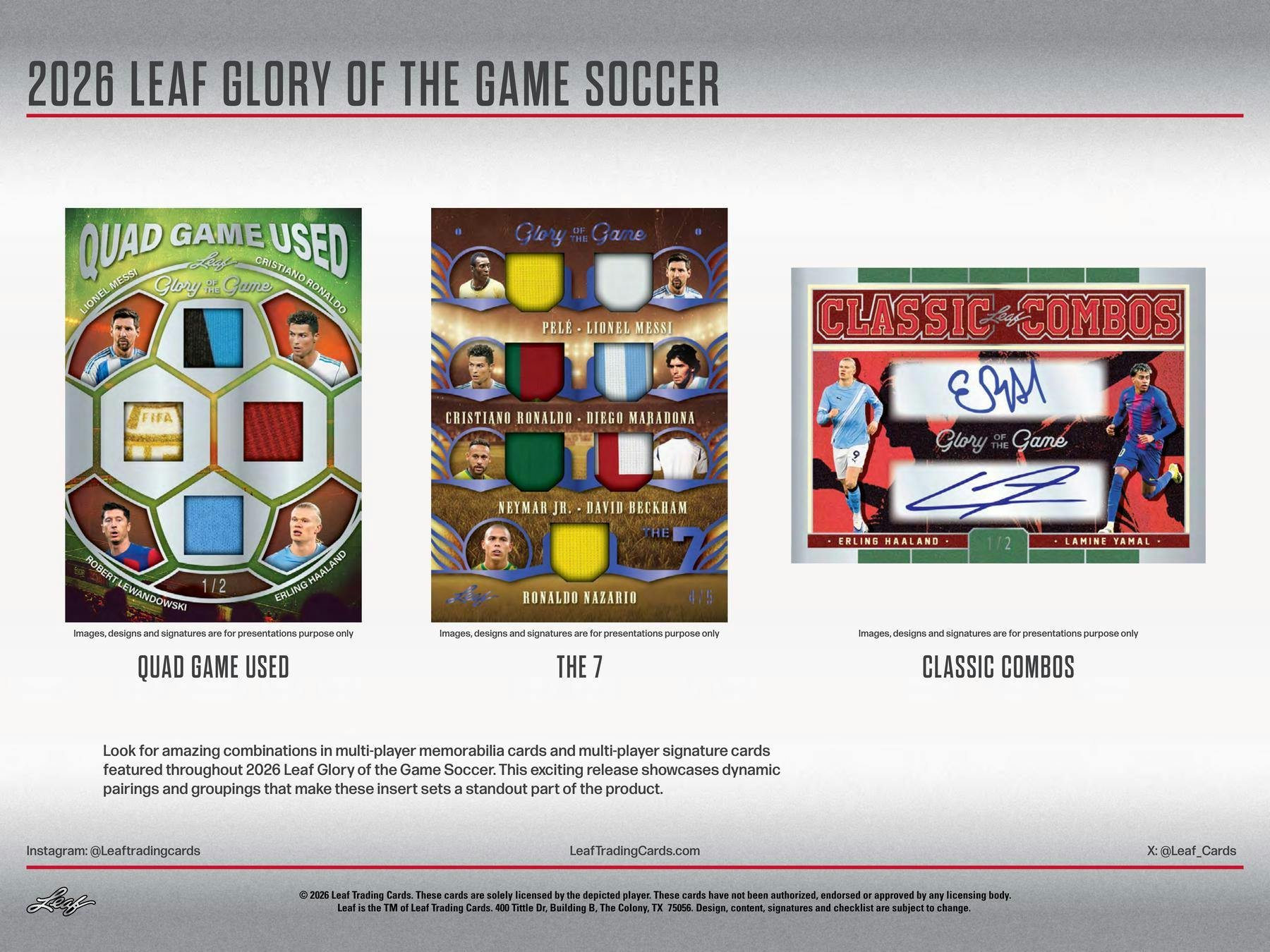 2026 Leaf Glory of the Game Soccer Hobby Box (4 Premium Hits) - Soccer Hobby Box