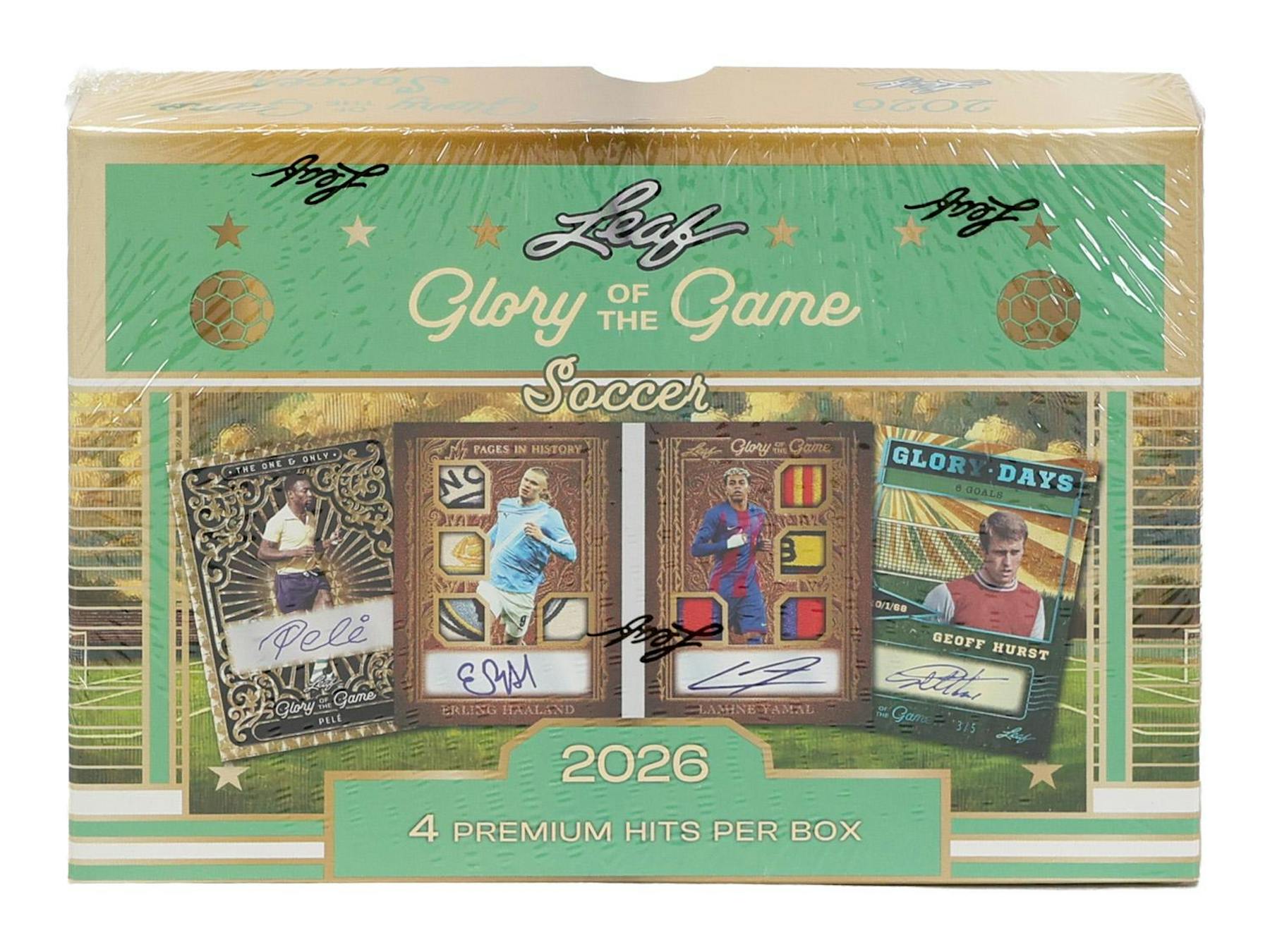 2026 Leaf Glory of the Game Soccer Hobby Box (4 Premium Hits) - Soccer Hobby Box