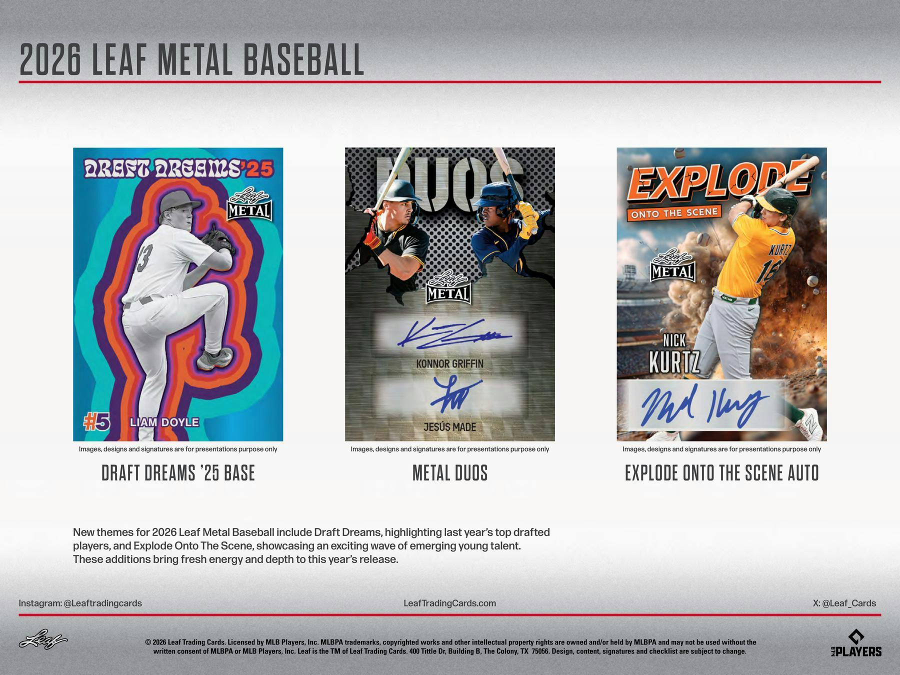 2026 Leaf Metal Baseball Hobby Box (4 Autos) - MLB Hobby Box