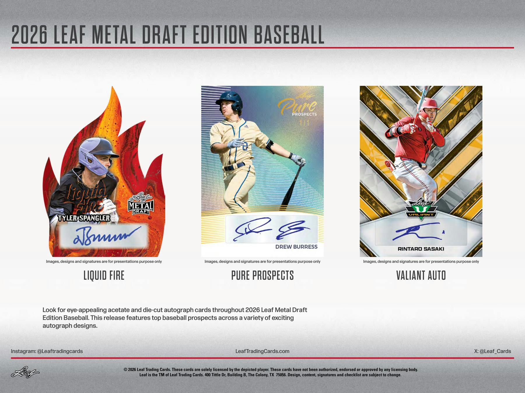 2026 Leaf Metal Draft Baseball Mega Jumbo Box (14 Autos) - MLB Hobby Box