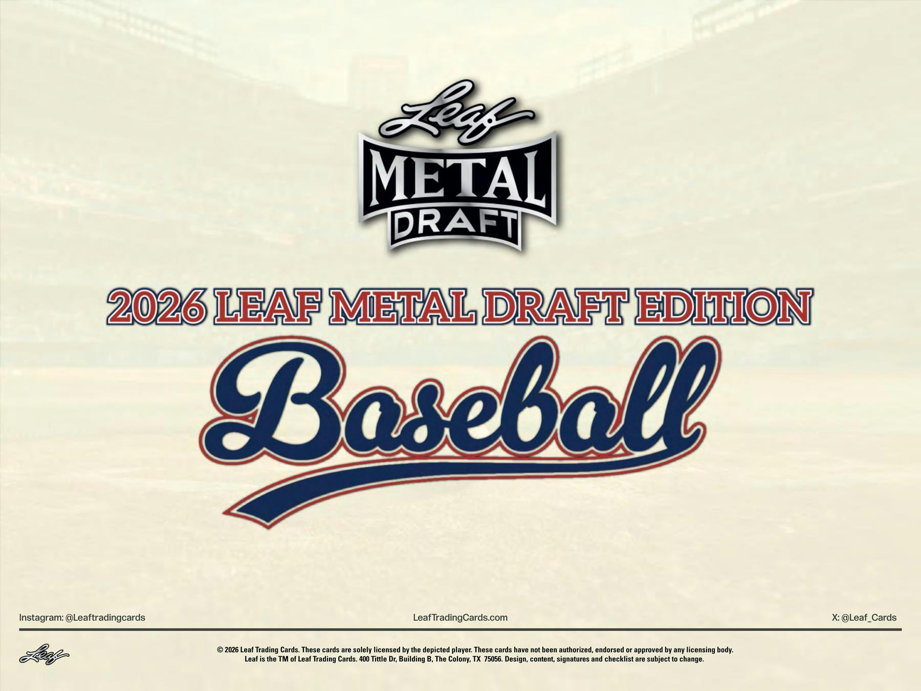 2026 Leaf Metal Draft Baseball Mega Jumbo Box (14 Autos) - MLB Hobby Box