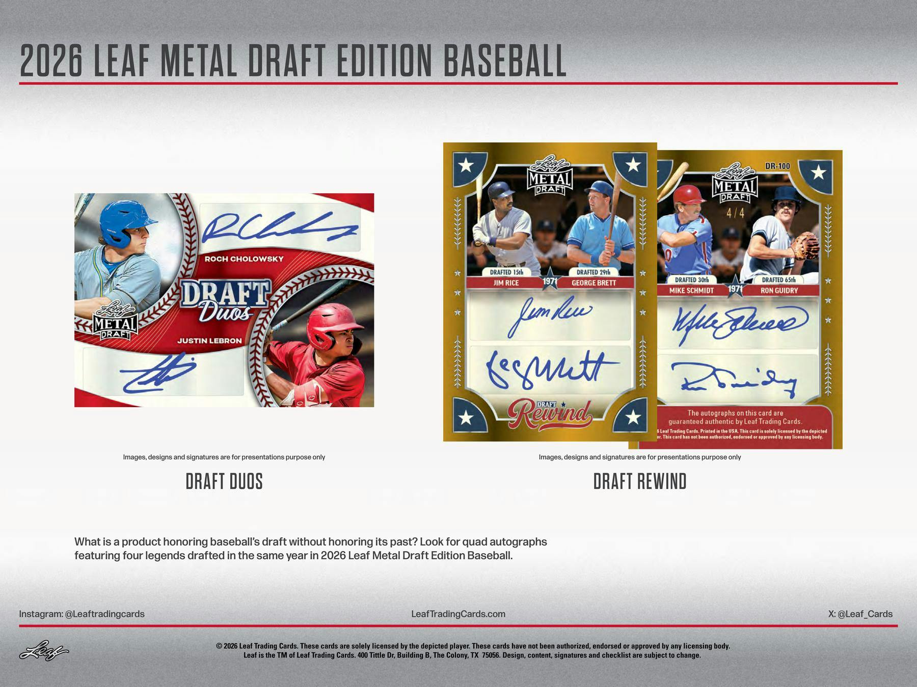 2026 Leaf Metal Draft Baseball Mega Jumbo Box (14 Autos) - MLB Hobby Box