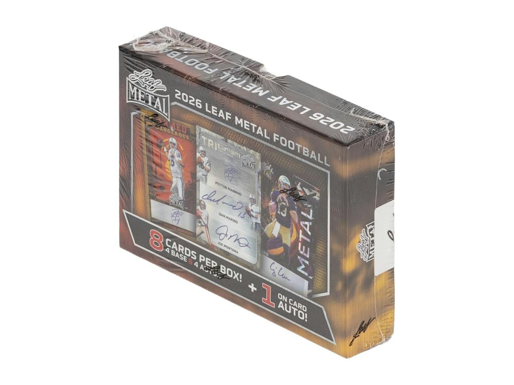 2026 Leaf Metal Football Jumbo Box (4 Autos Plus) - Hobby Box