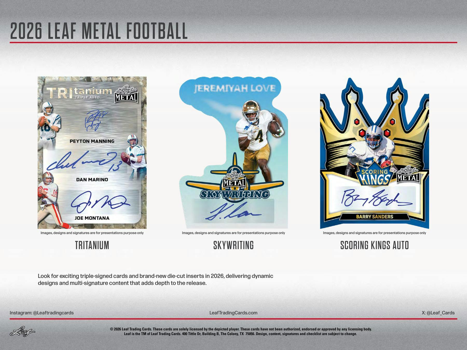 2026 Leaf Metal Football Jumbo Box (4 Autos Plus) - Hobby Box