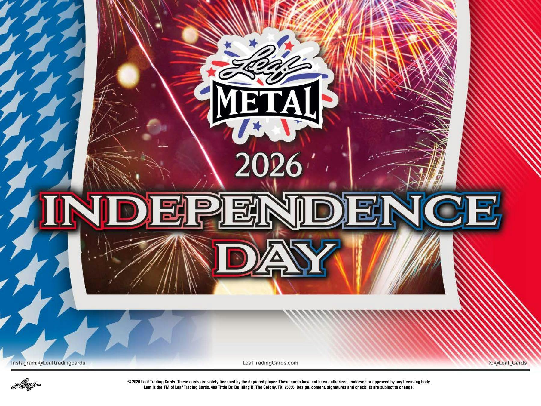 2026 Leaf Metal Independence Day Hobby Box (3 Autographs) - Hobby Box