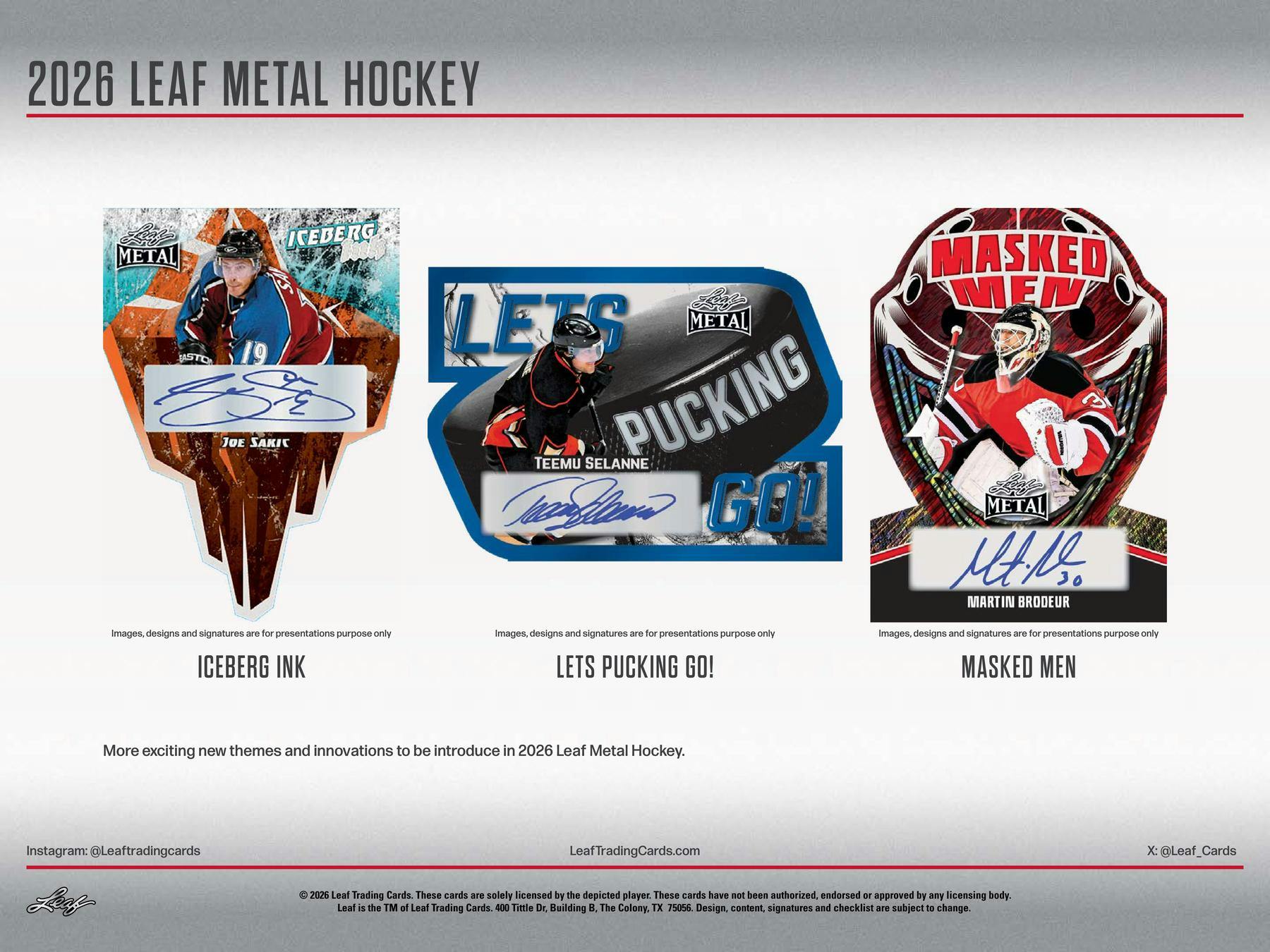 2026 Leaf Metal Legends Hockey Hobby Box (3 Autographs) - NFL Hobby Box