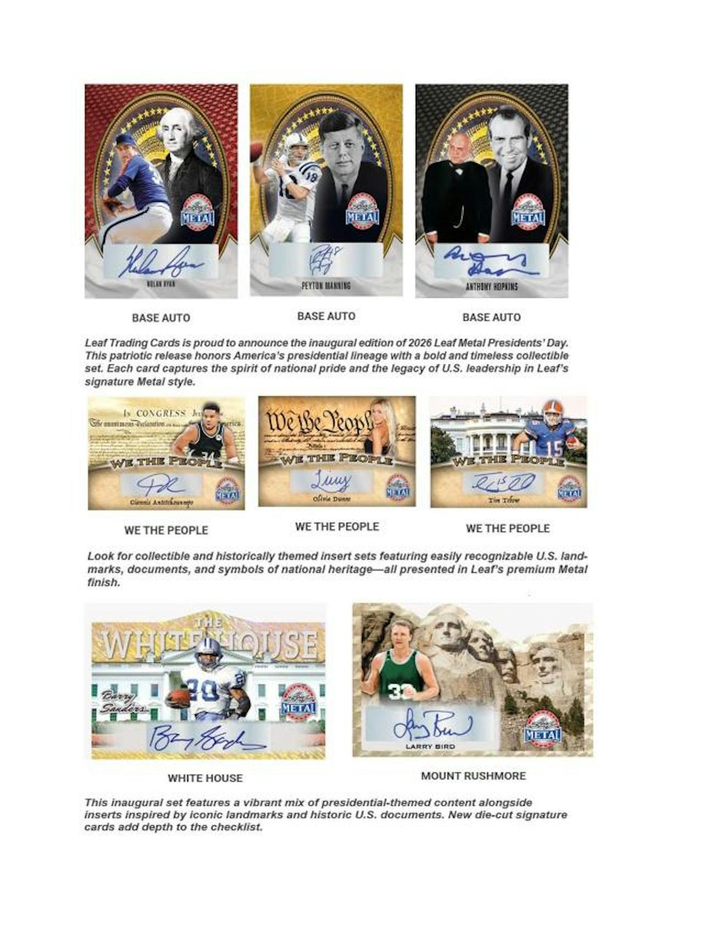2026 Leaf Metal Presidents’ Day Hobby Box (3 Autos) - Hobby Box