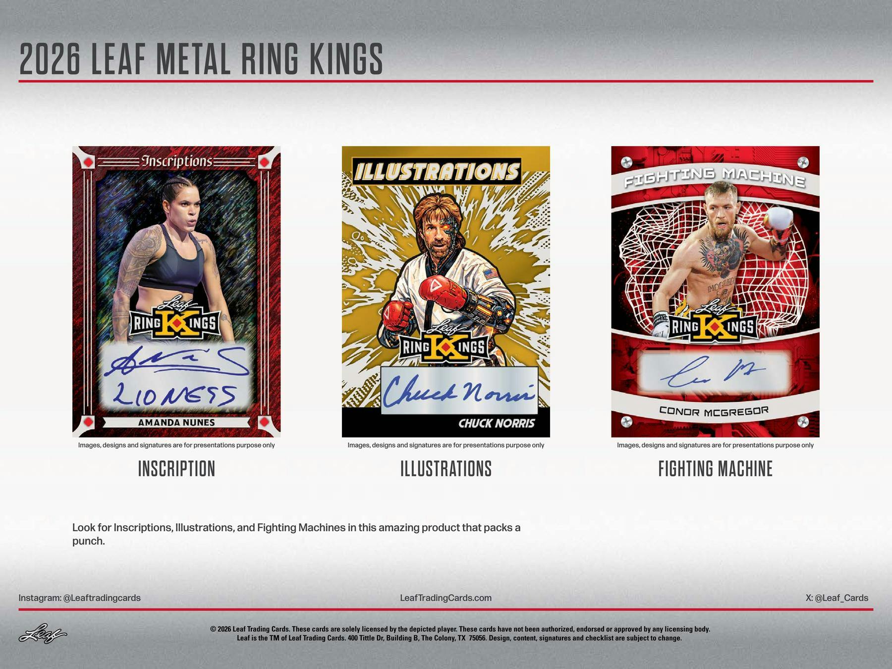 2026 Leaf Metal Ring Kings Boxing Wrestling MMA Hobby Box (3 Autos) - Hobby Box