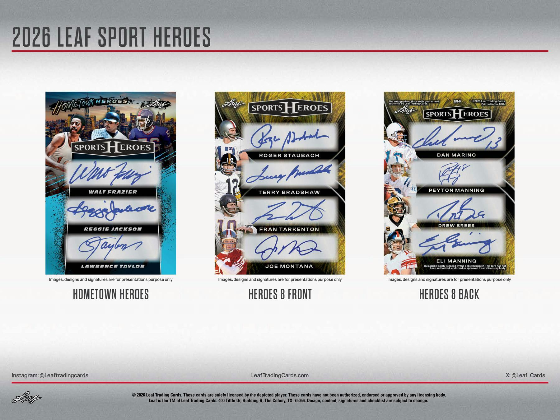2026 Leaf Metal Sports Heroes Hobby Box (3 Autos) - Hobby Box