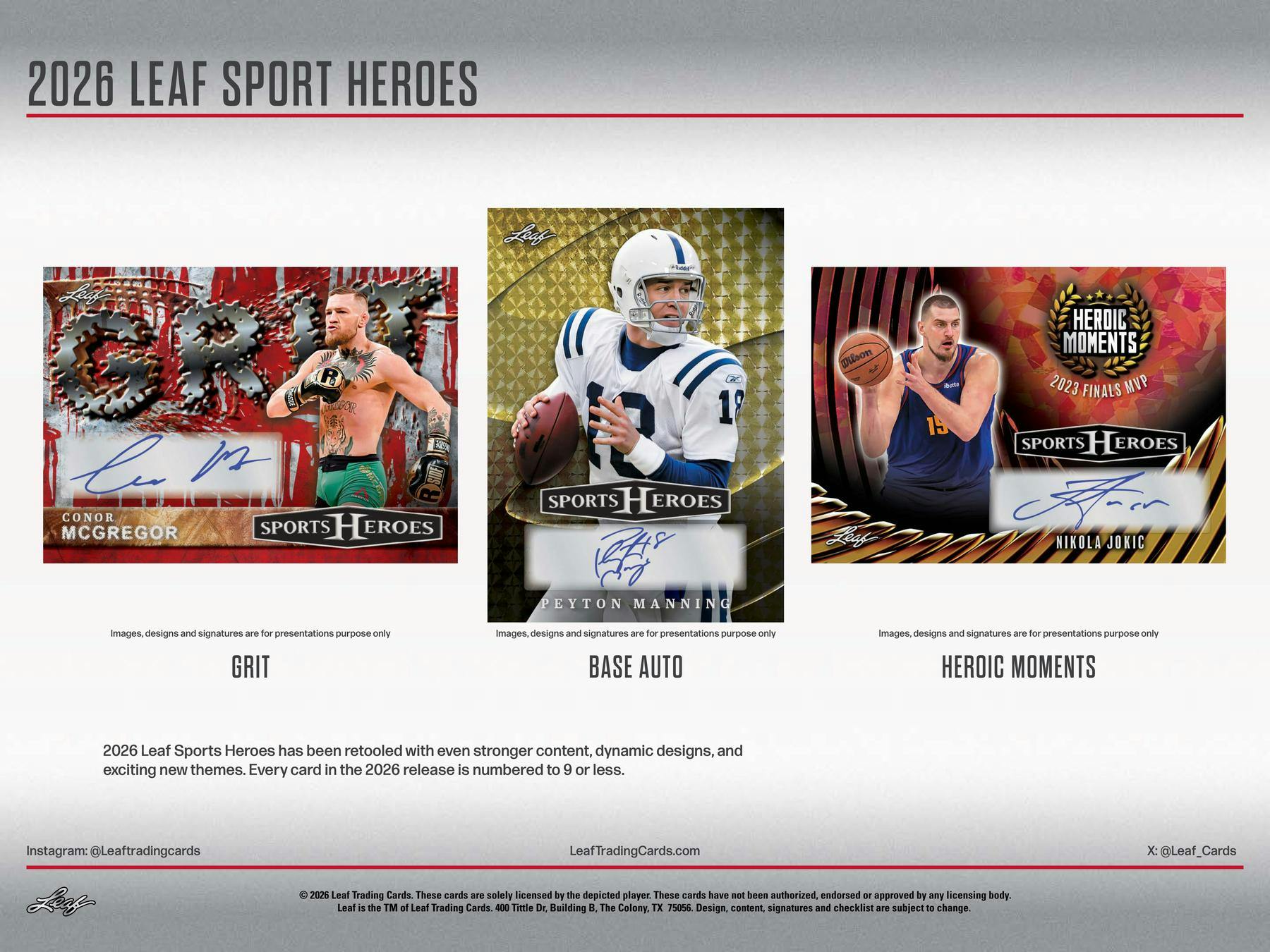 2026 Leaf Metal Sports Heroes Hobby Box (3 Autos) - Hobby Box