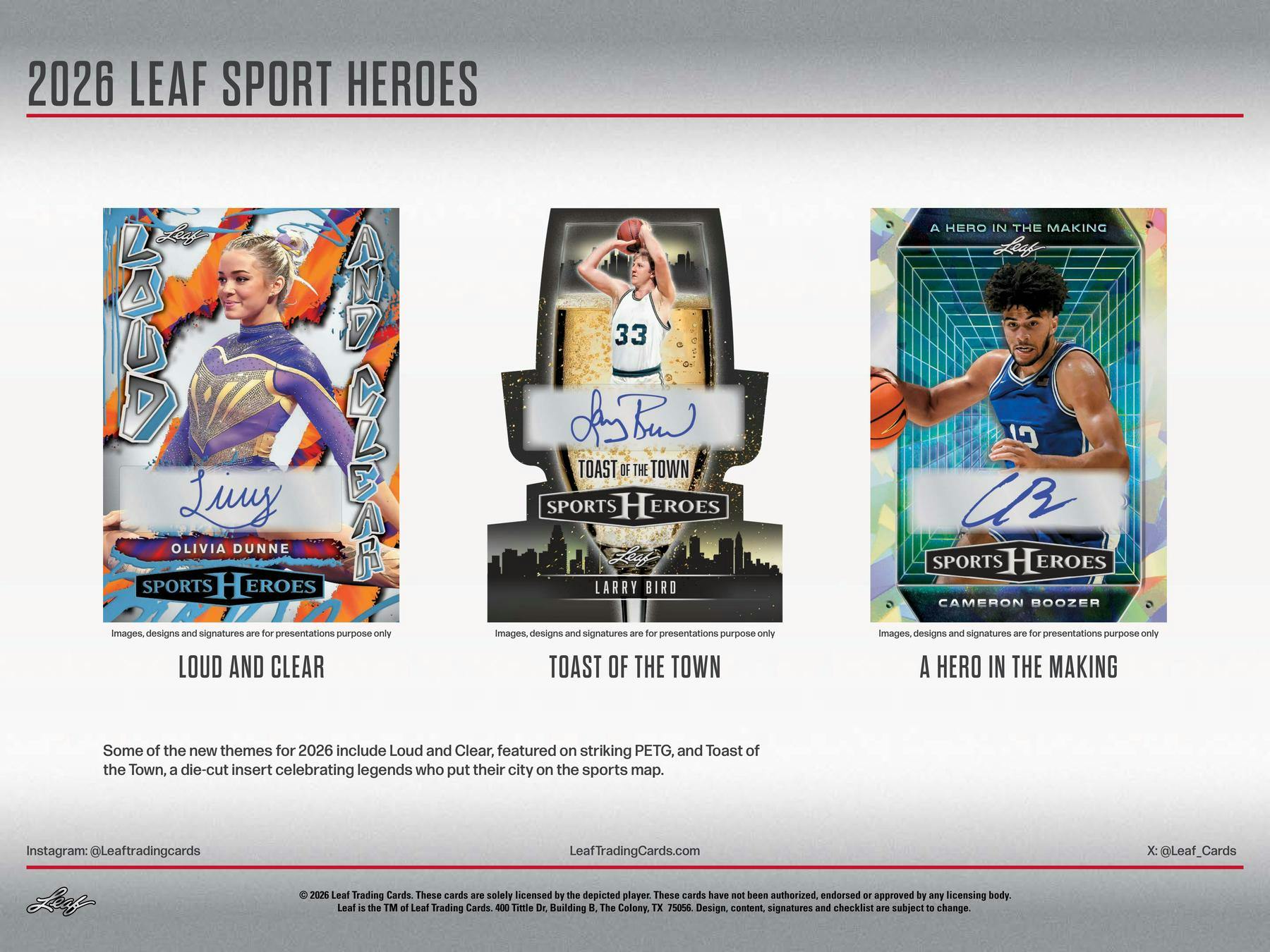 2026 Leaf Metal Sports Heroes Hobby Box (3 Autos) - Hobby Box