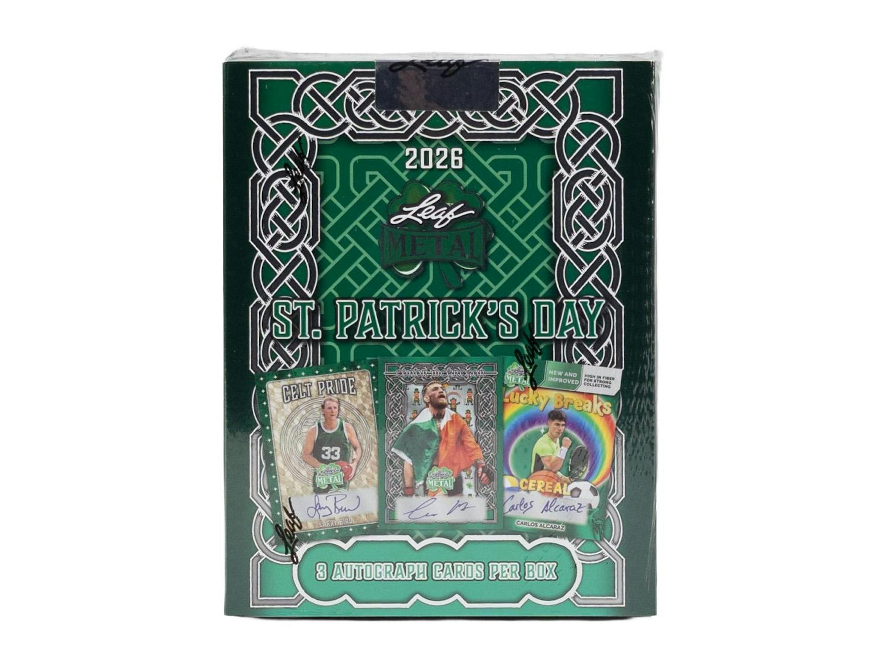 2026 Leaf Metal St. Patrick’s Day Hobby Box (3 Autos) Multi-Sport Entertainment - Hobby Box