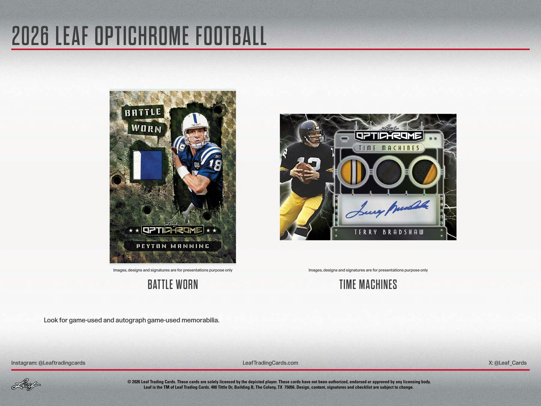2026 Leaf Optichrome Football Hobby Box (6 Autos Plus) - Hobby Box