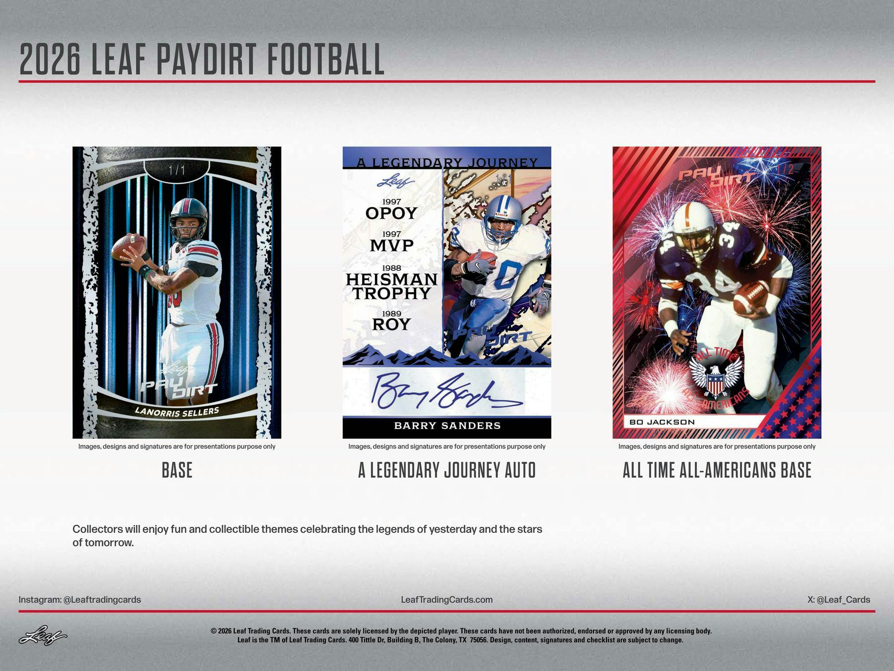 2026 Leaf Paydirt Football Hobby Box (4 Autos) - Hobby Box