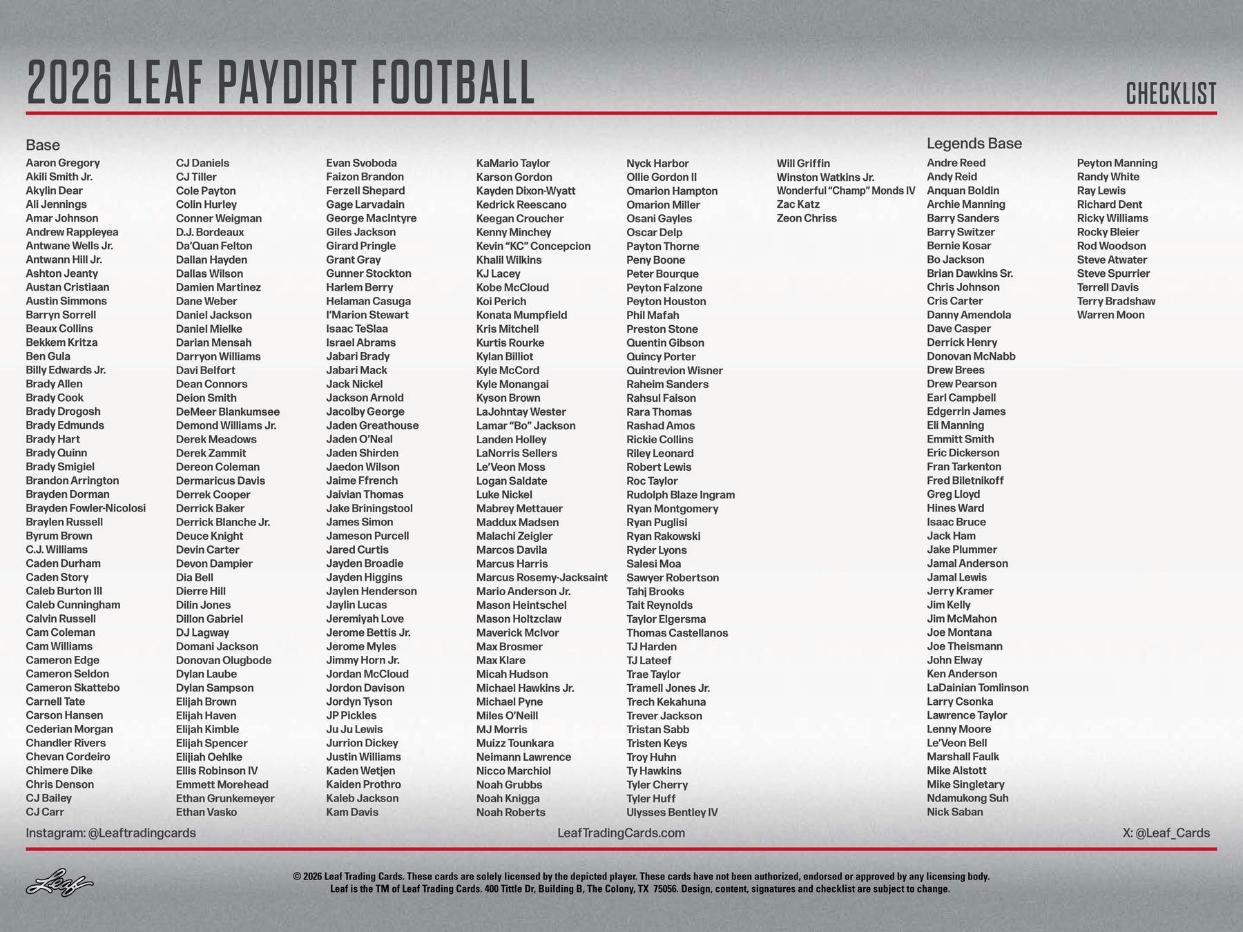 2026 Leaf Paydirt Football Hobby Box (4 Autos) - Hobby Box