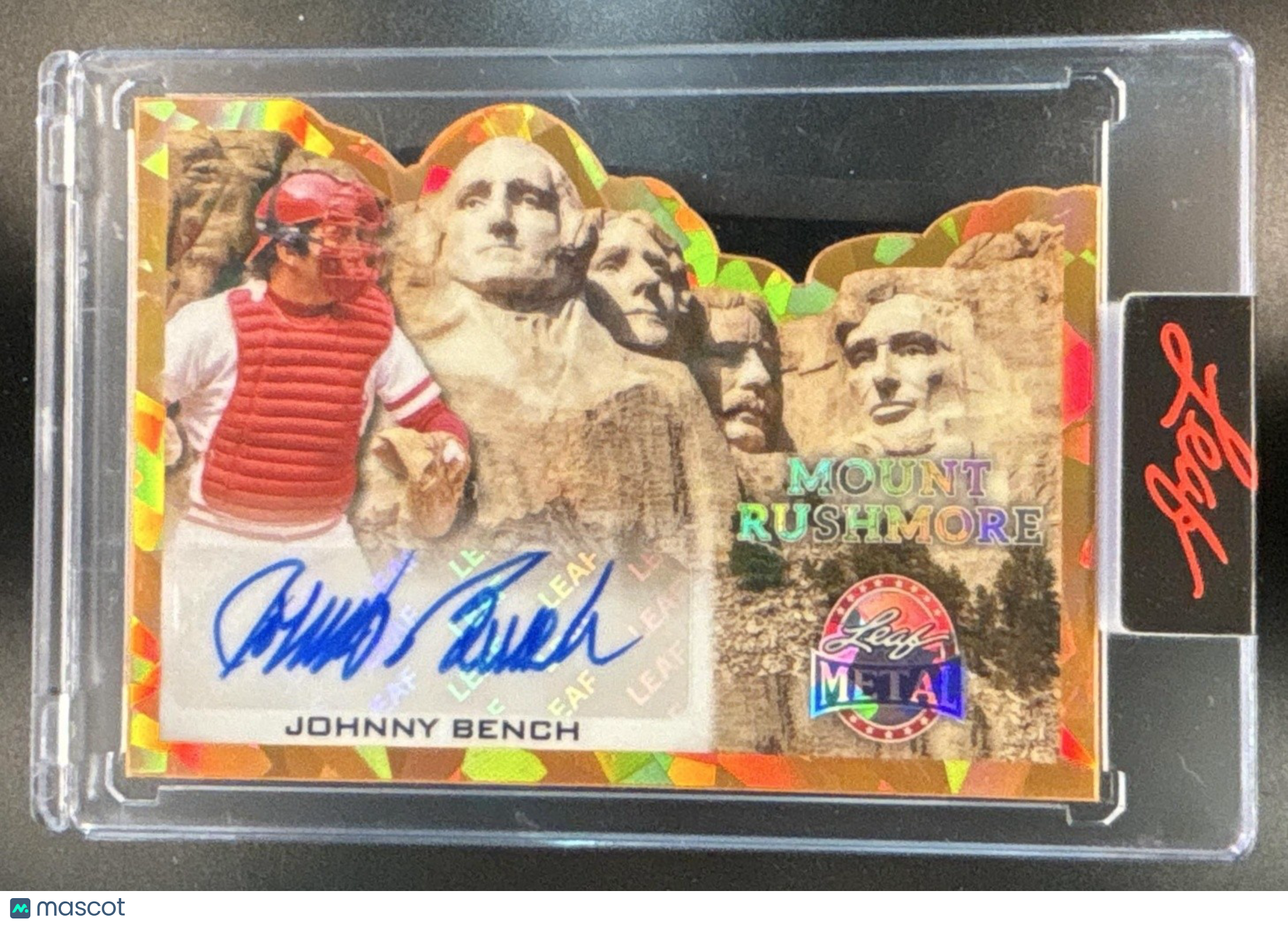 2026 Leaf President’s Day Johnny Bench Mount Rushmore Auto Crystal Gold 1/1 - Sports Cards