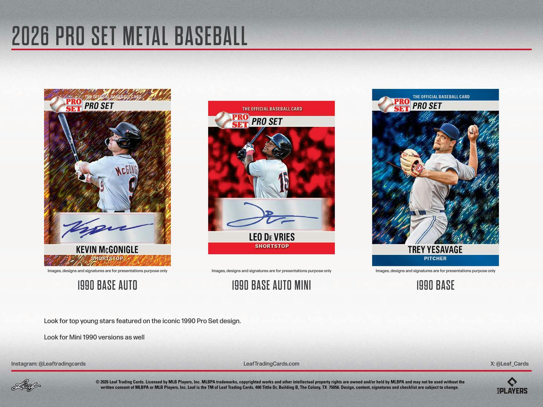2026 Leaf Pro Set Metal Baseball Hobby Box (5 Autos) - MLB Hobby Box
