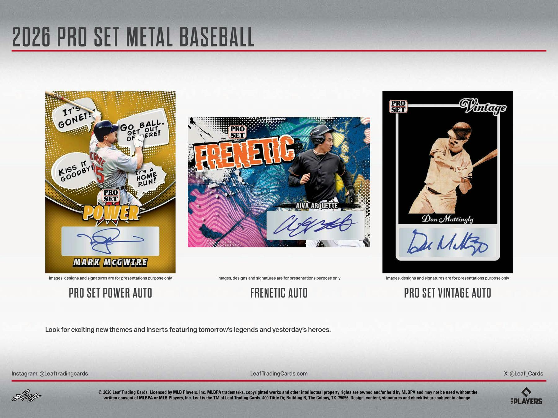 2026 Leaf Pro Set Metal Baseball Hobby Jumbo Box (8 Autos) - MLB Hobby Box