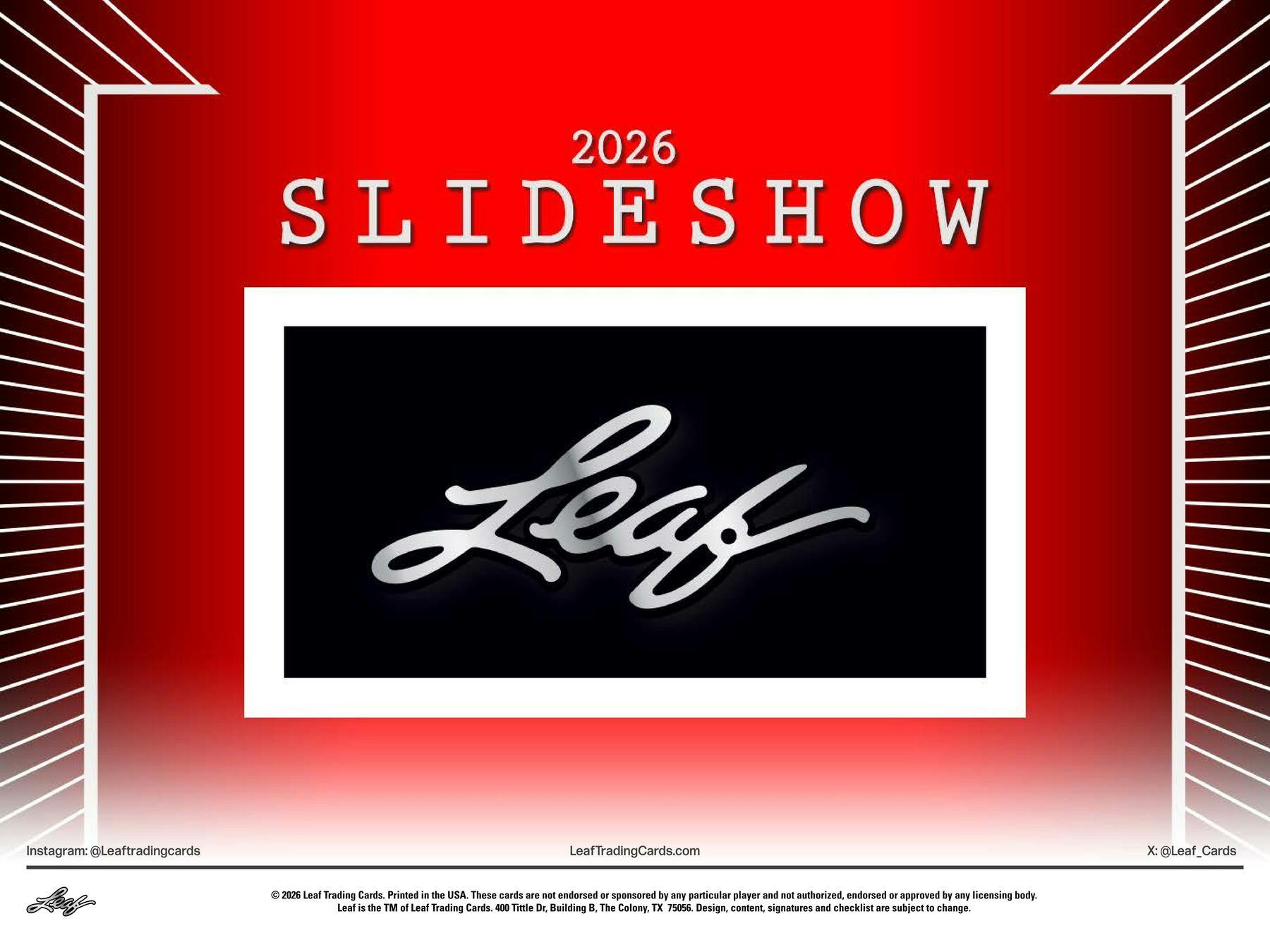 2026 Leaf Slideshow Hobby Box - Collectible Trading Cards