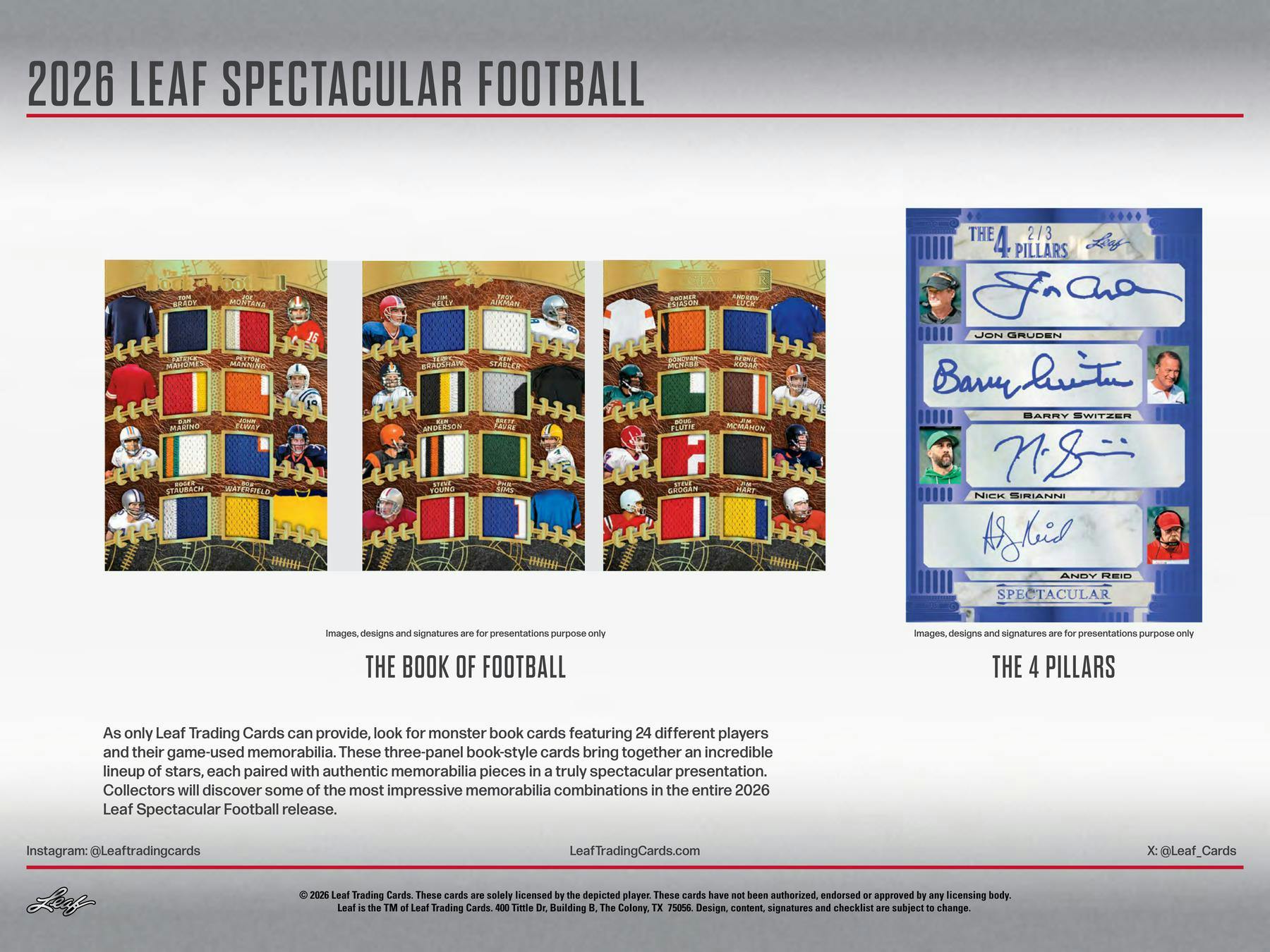 2026 Leaf Spectacular Football Hobby Box (6 Premium Cards) - Hobby Box