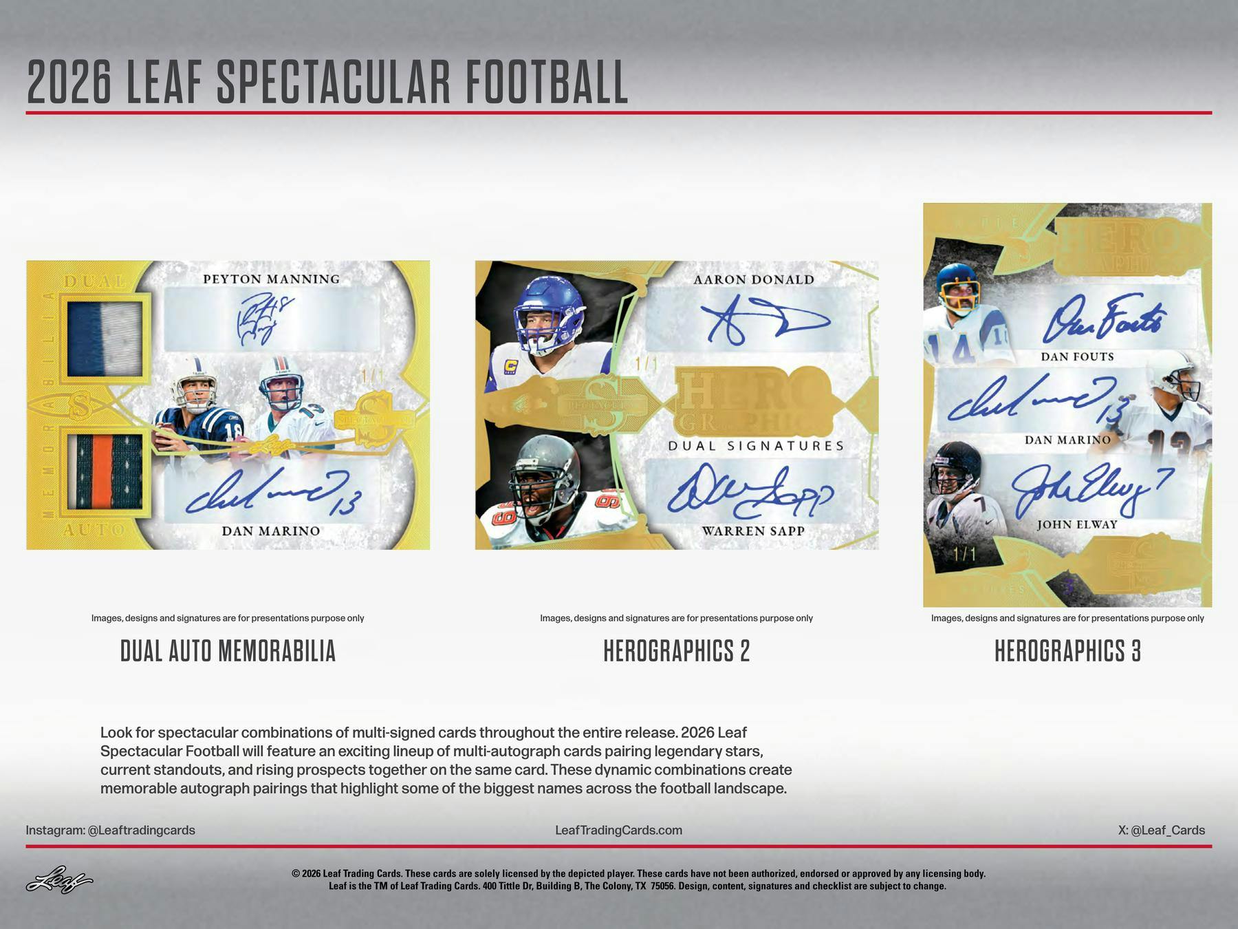 2026 Leaf Spectacular Football Hobby Box (6 Premium Cards) - Hobby Box